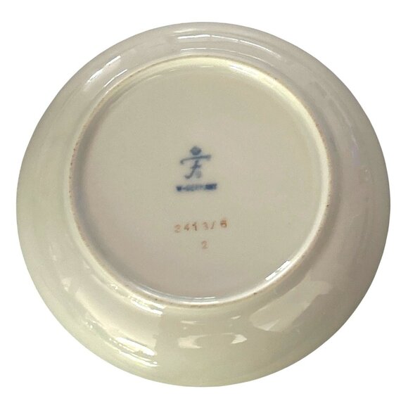 Vtg Furstenberg Gold Rim Plates Set Of 2 Silhouette Design 4.5" Diameter - Picture 3 of 6